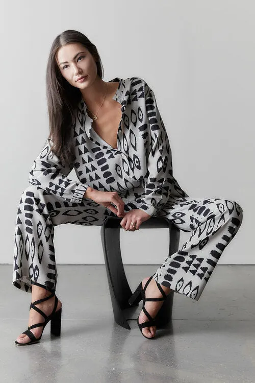 Samarkand-Fluid Crepe Tunic Shirt