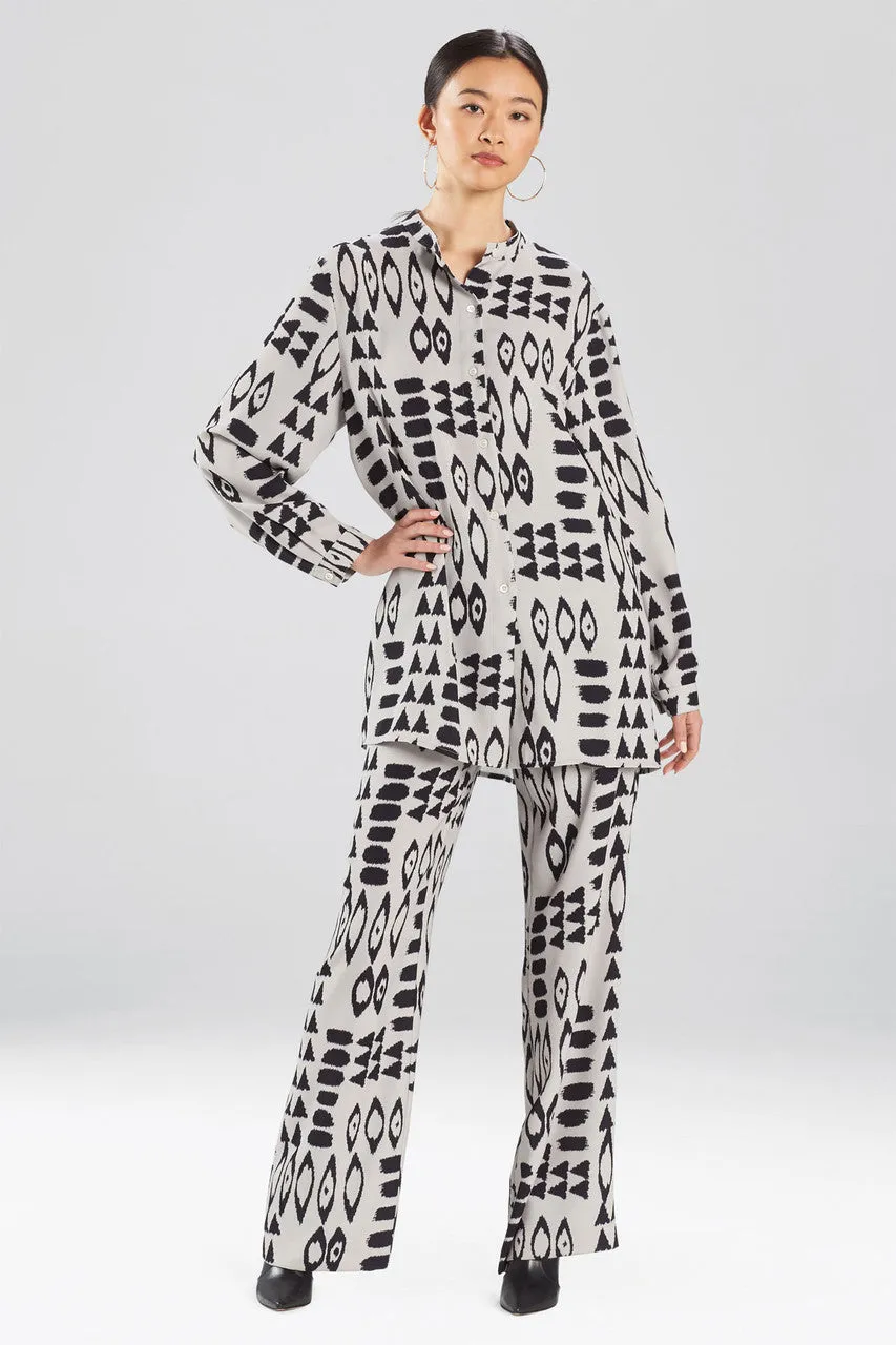 Samarkand-Fluid Crepe Tunic Shirt