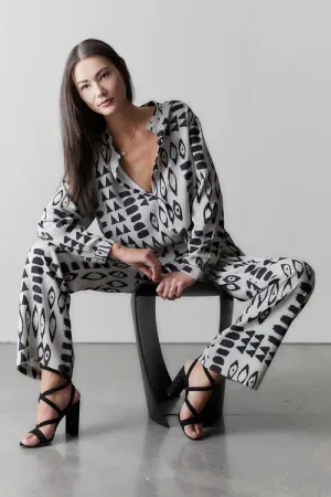 Samarkand-Fluid Crepe Tunic Shirt