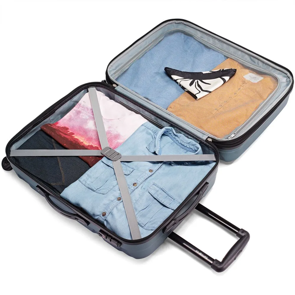 Samsonite 68311-2824 Omni Hardside Luggage Nested Spinner Set 20 Inch, 24 Inch, 28 Inch - Teal Bundle with Manual Luggage Scale