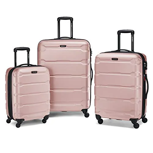 Samsonite Omni Hardside Nested Luggage Spinner Set, Pink