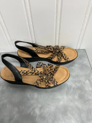 Sandals Heels Wedge By Impo In Animal Print, Size:7.5