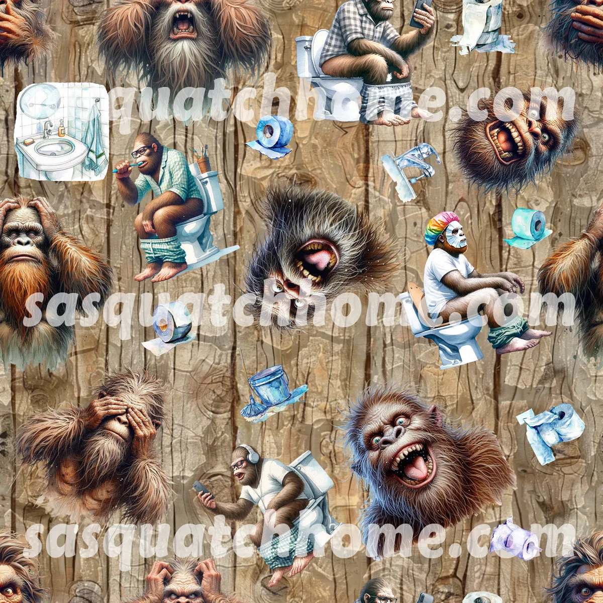 Sasquatch, Bigfoot 6 pc Bathroom Accessories Set