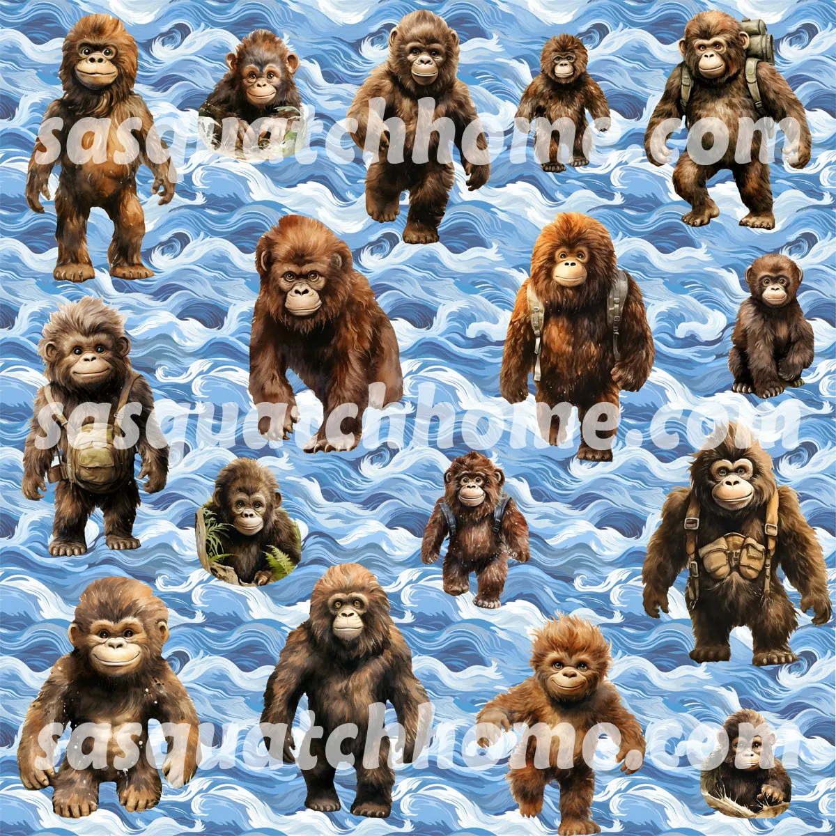 Sasquatch, Bigfoot 6 pc Bathroom Accessories Set