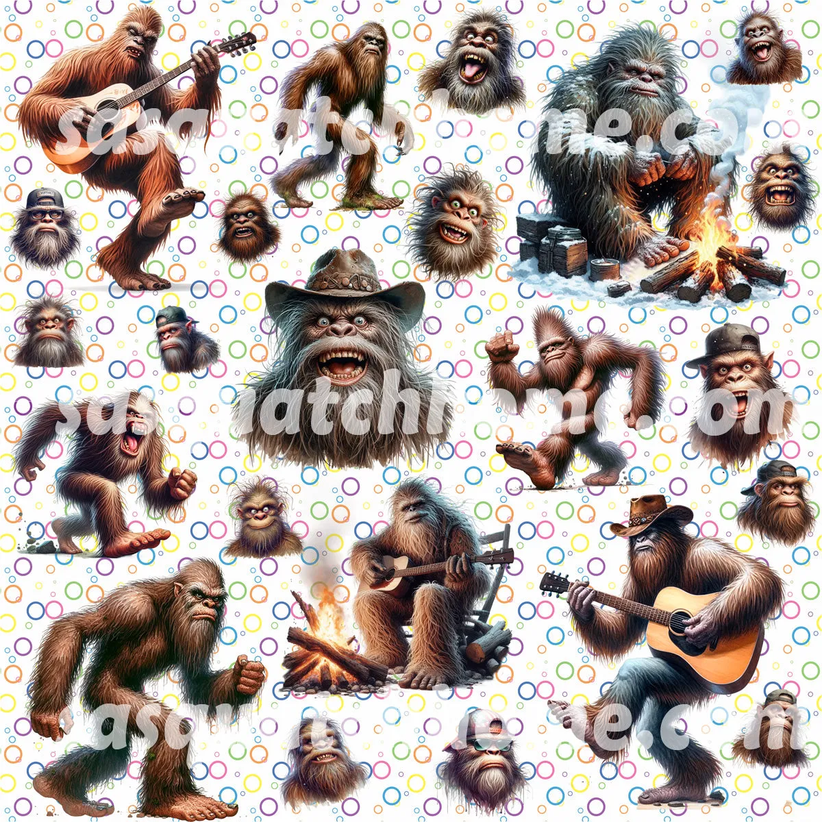 Sasquatch, Bigfoot 6 pc Bathroom Accessories Set