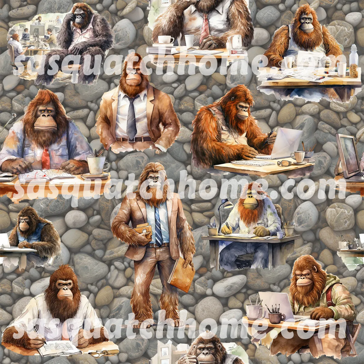 Sasquatch, Bigfoot 6 pc Bathroom Accessories Set