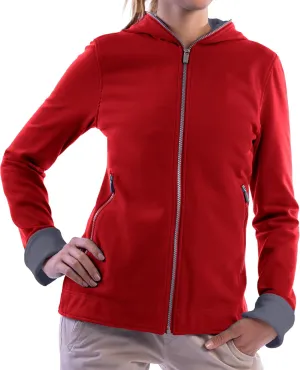 SCOTTeVEST Glow Hoodie for Women - 18 Hidden Pockets - Lightweight Zip Up Sweatshirt for Travel & More