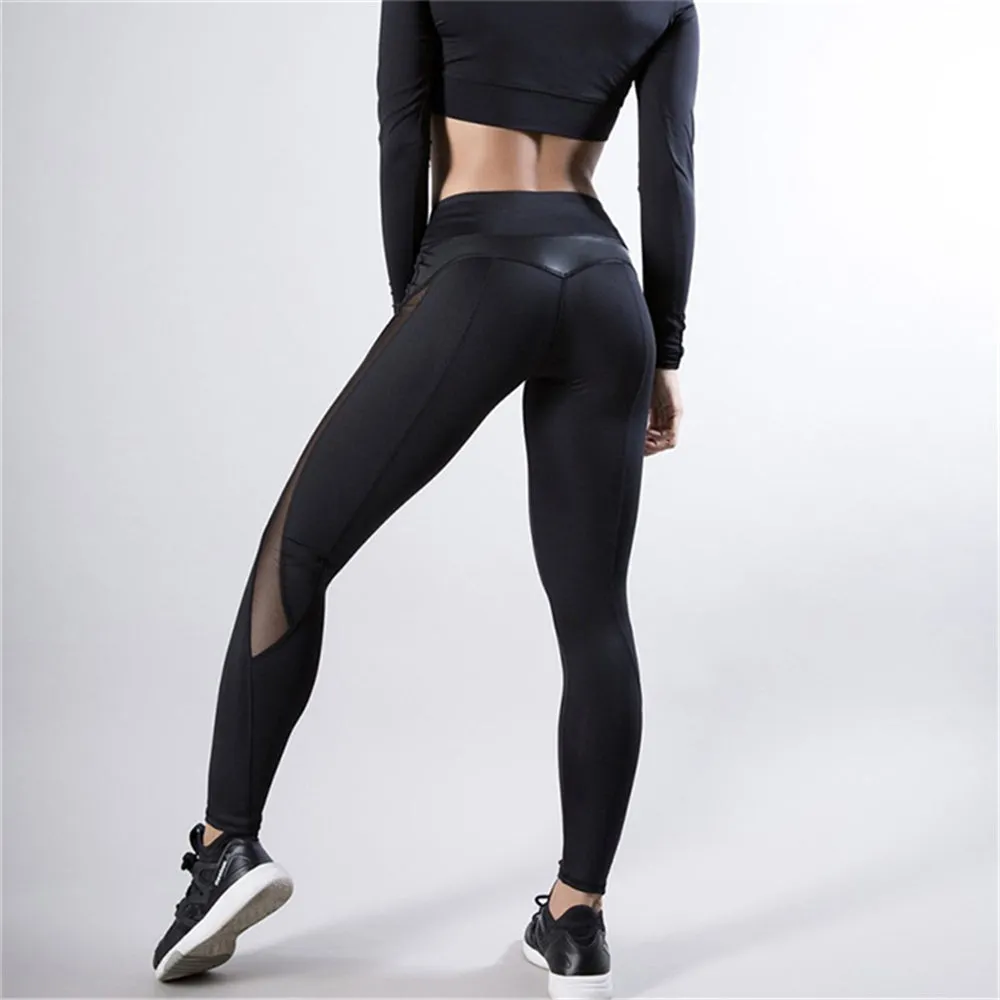 Sexy High Waist Skinny Stretch See Through Jogger Pants
