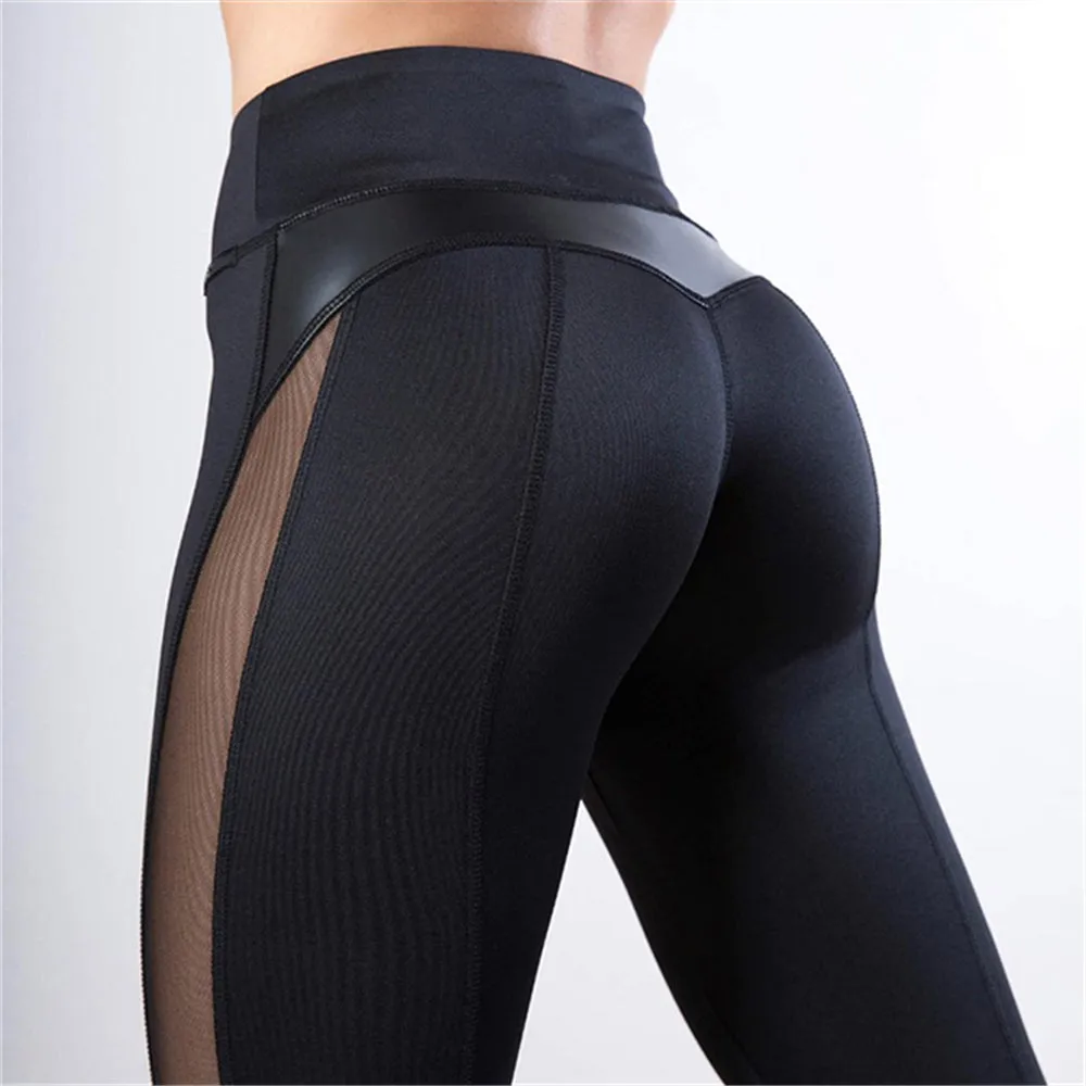 Sexy High Waist Skinny Stretch See Through Jogger Pants