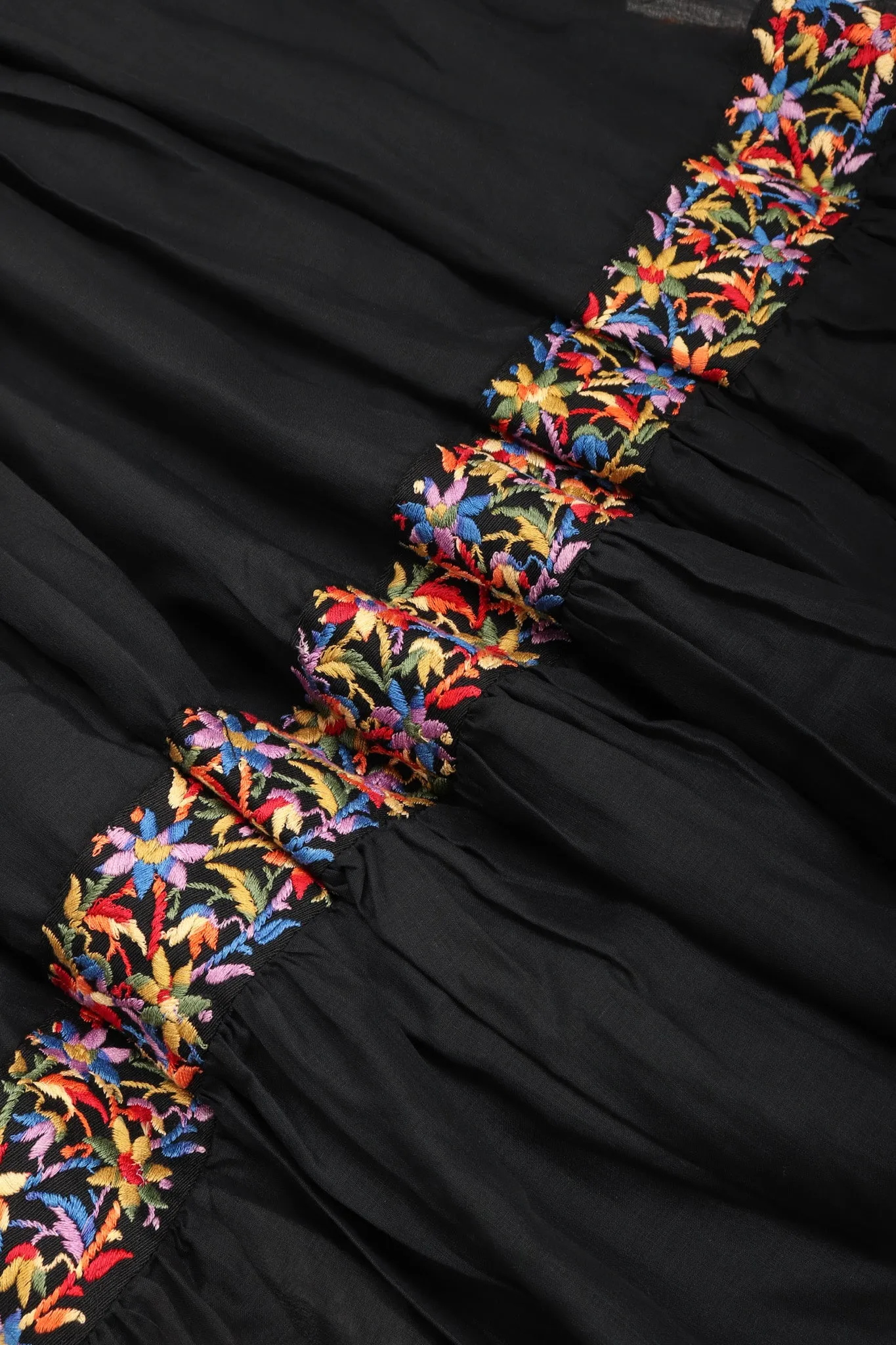 Sheer Embroidered Peasant Dress
