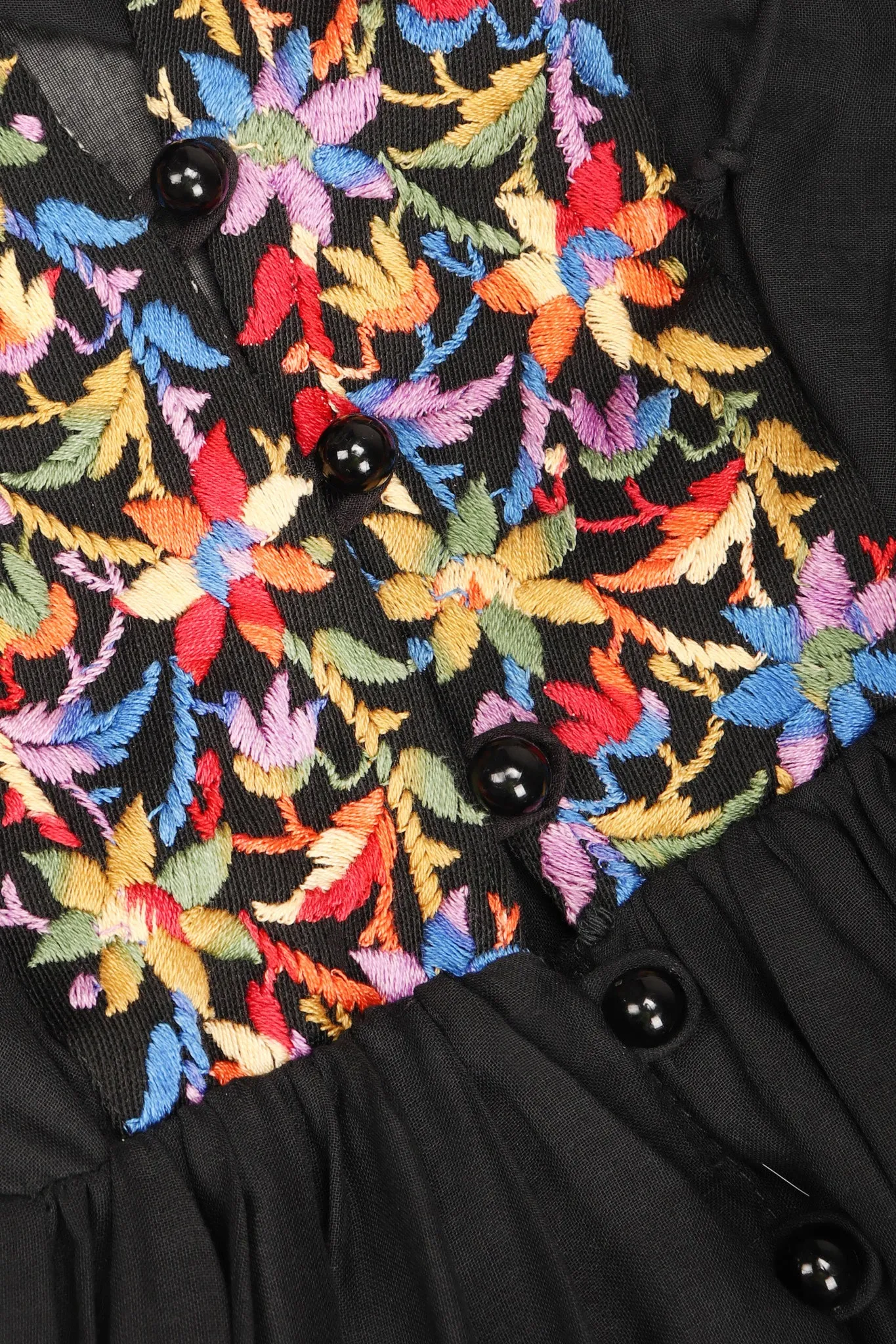 Sheer Embroidered Peasant Dress