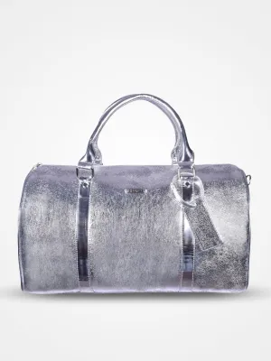 Silver cabin bag with toiletry pouch