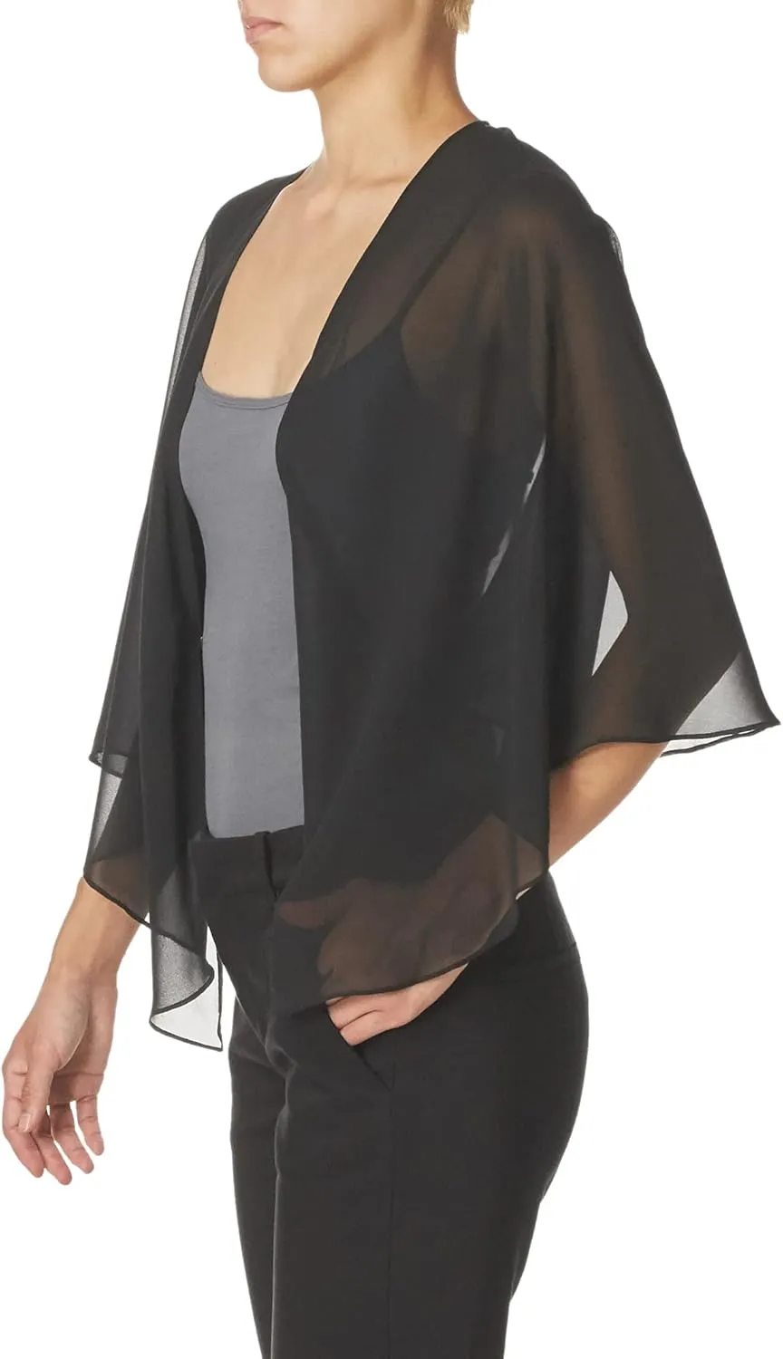S.L. Fashions Women's Multi-wear Sheer Chiffon Shawl for Evening Dress