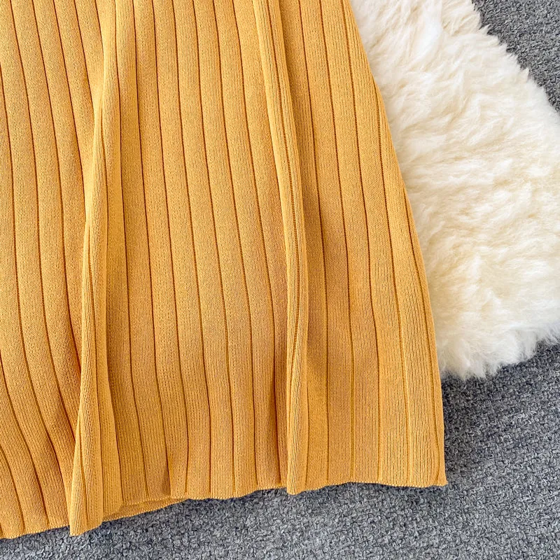 Sleeveless Stretchy Knitted Dress