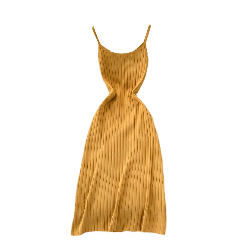 Sleeveless Stretchy Knitted Dress