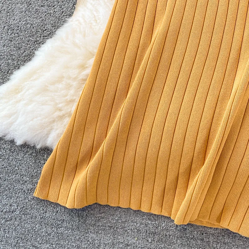 Sleeveless Stretchy Knitted Dress