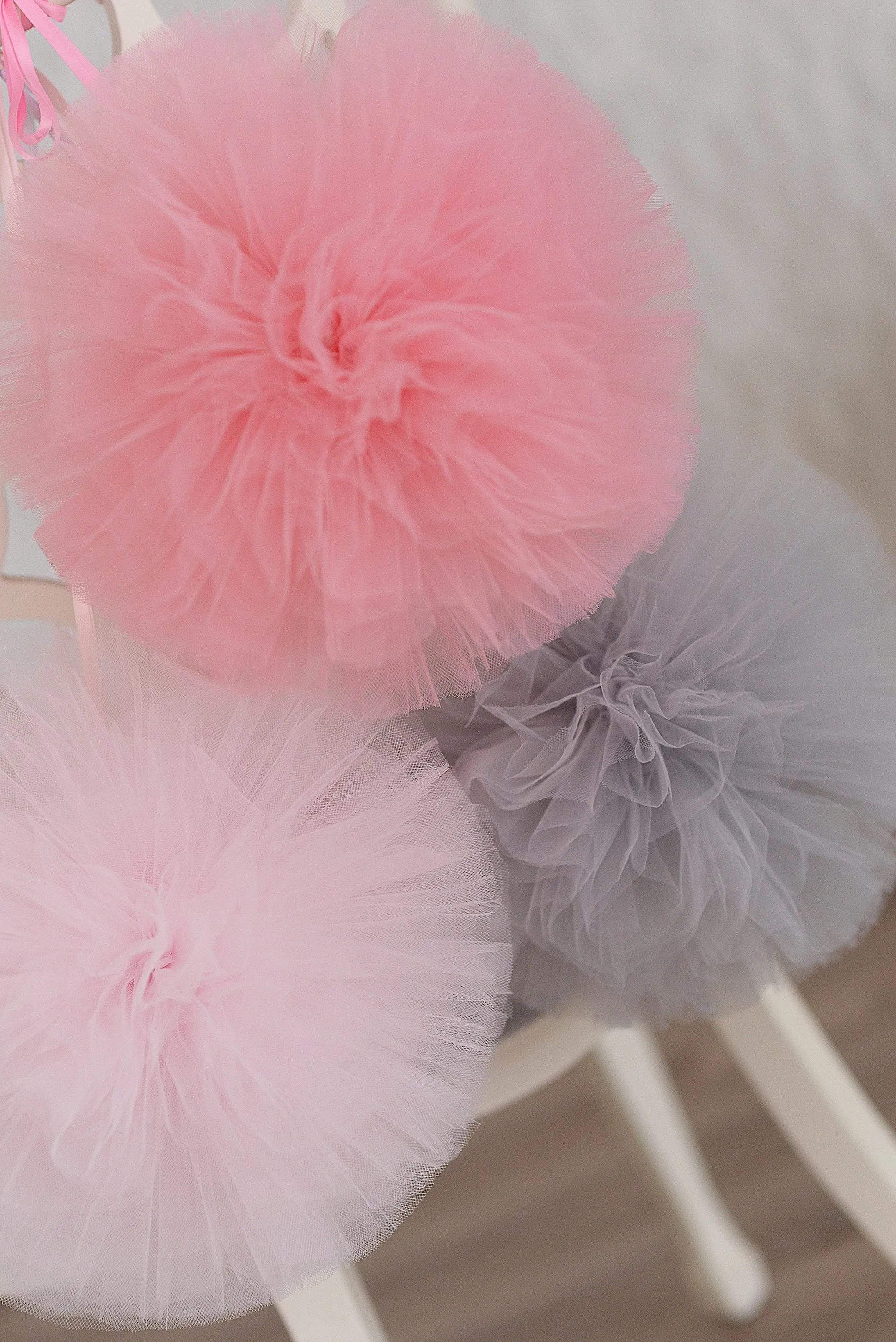 Soft pink tulle pom pom