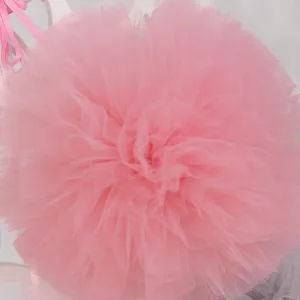 Soft pink tulle pom pom