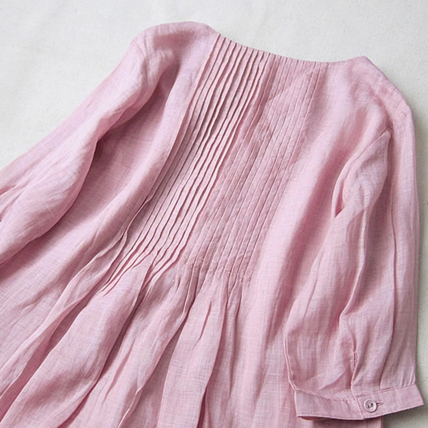 Spring and Summer Cotton and Linen Baptism Casual Dresses Girls Dresses Casual Skirts for Women 2024