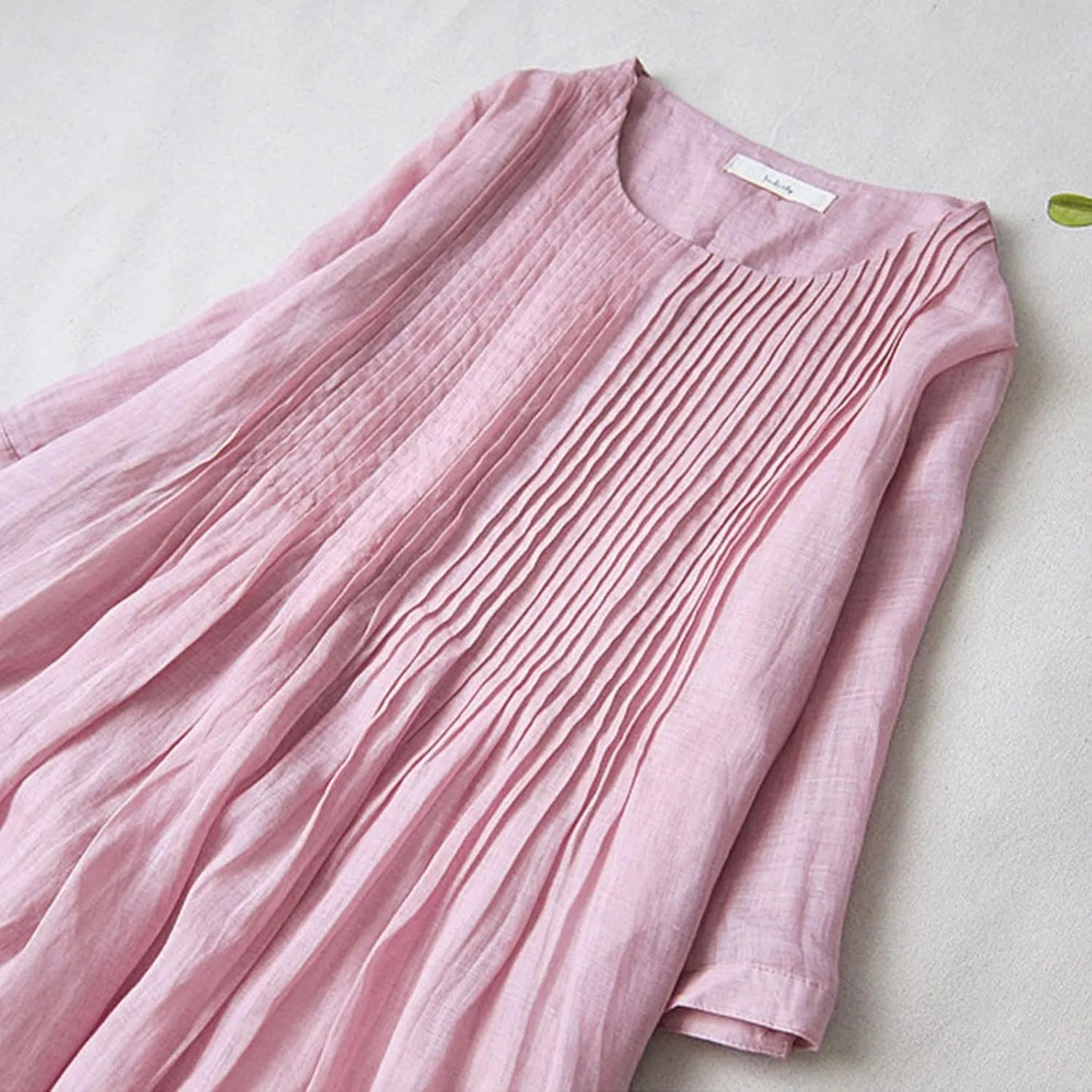 Spring and Summer Cotton and Linen Baptism Casual Dresses Girls Dresses Casual Skirts for Women 2024