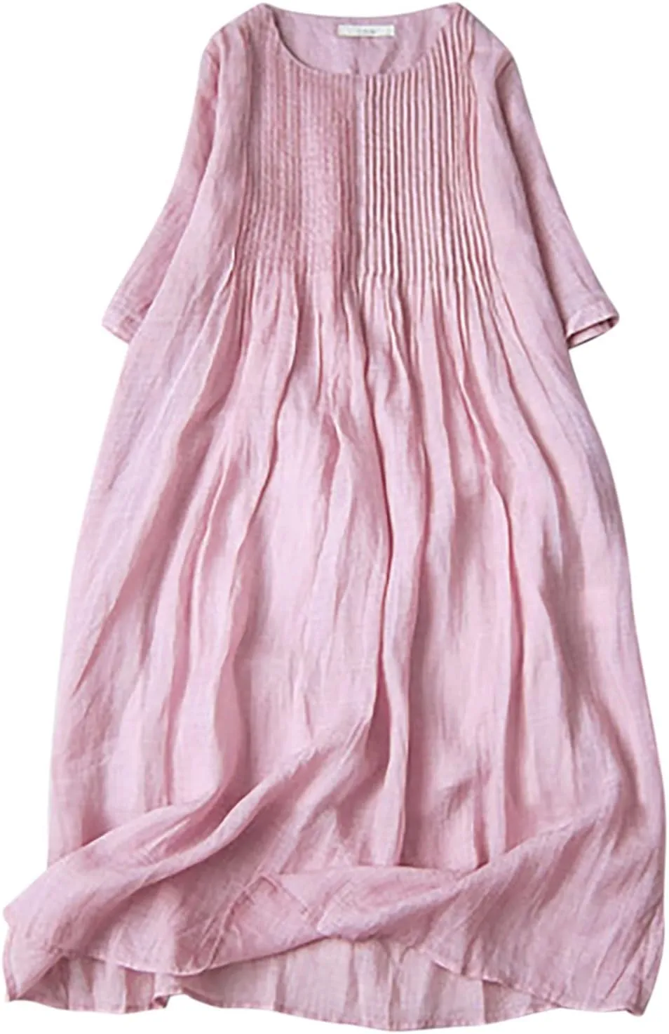 Spring and Summer Cotton and Linen Baptism Casual Dresses Girls Dresses Casual Skirts for Women 2024