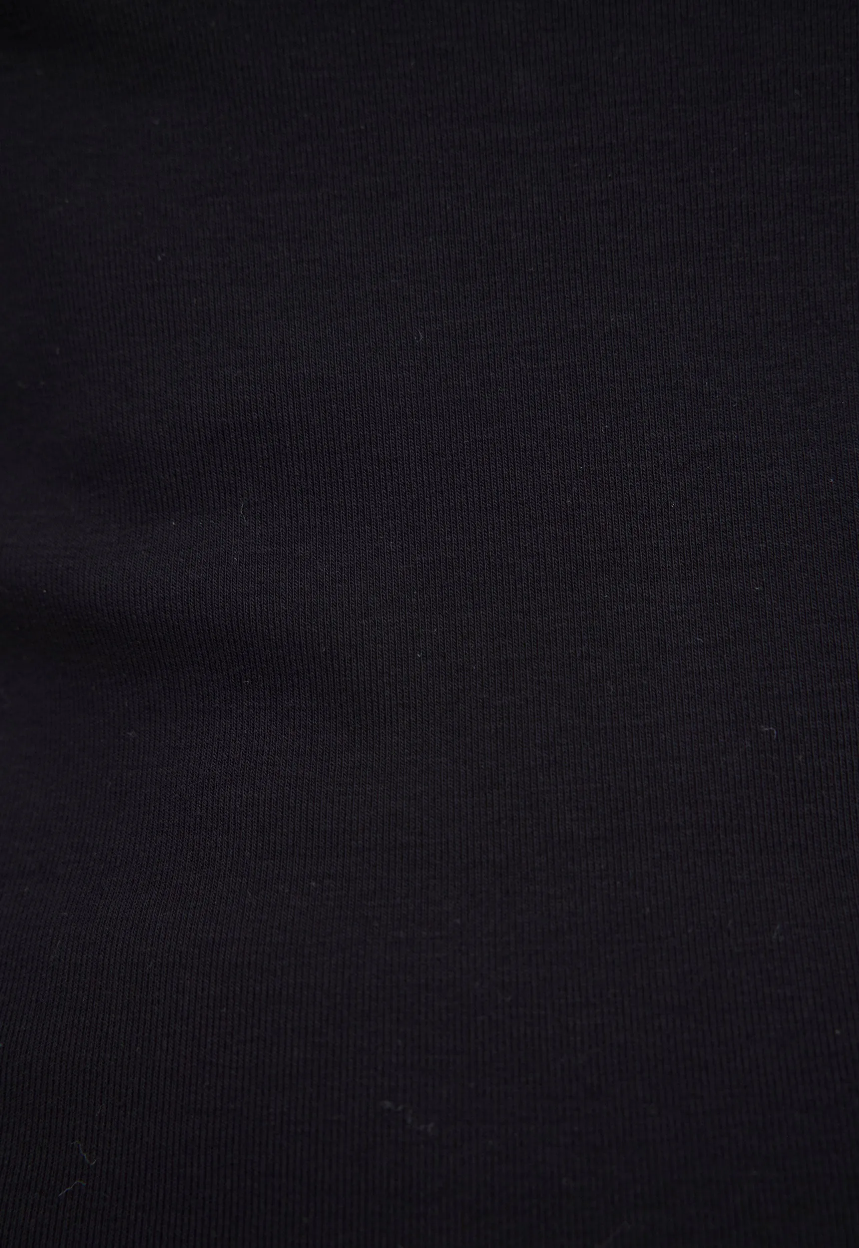 Stand Ribbed Cotton Tee - Black