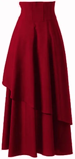 Steampunk Gothic Skirts for Women High Rise Renaissance Irregular Half-Length Skirts Halloween Pirate Cosplay Costume