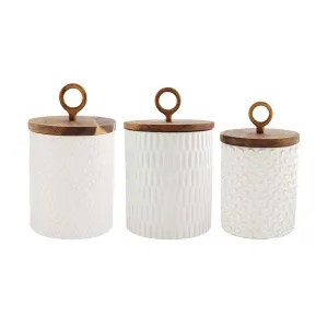 Stoneware Canister Set Mud Pie