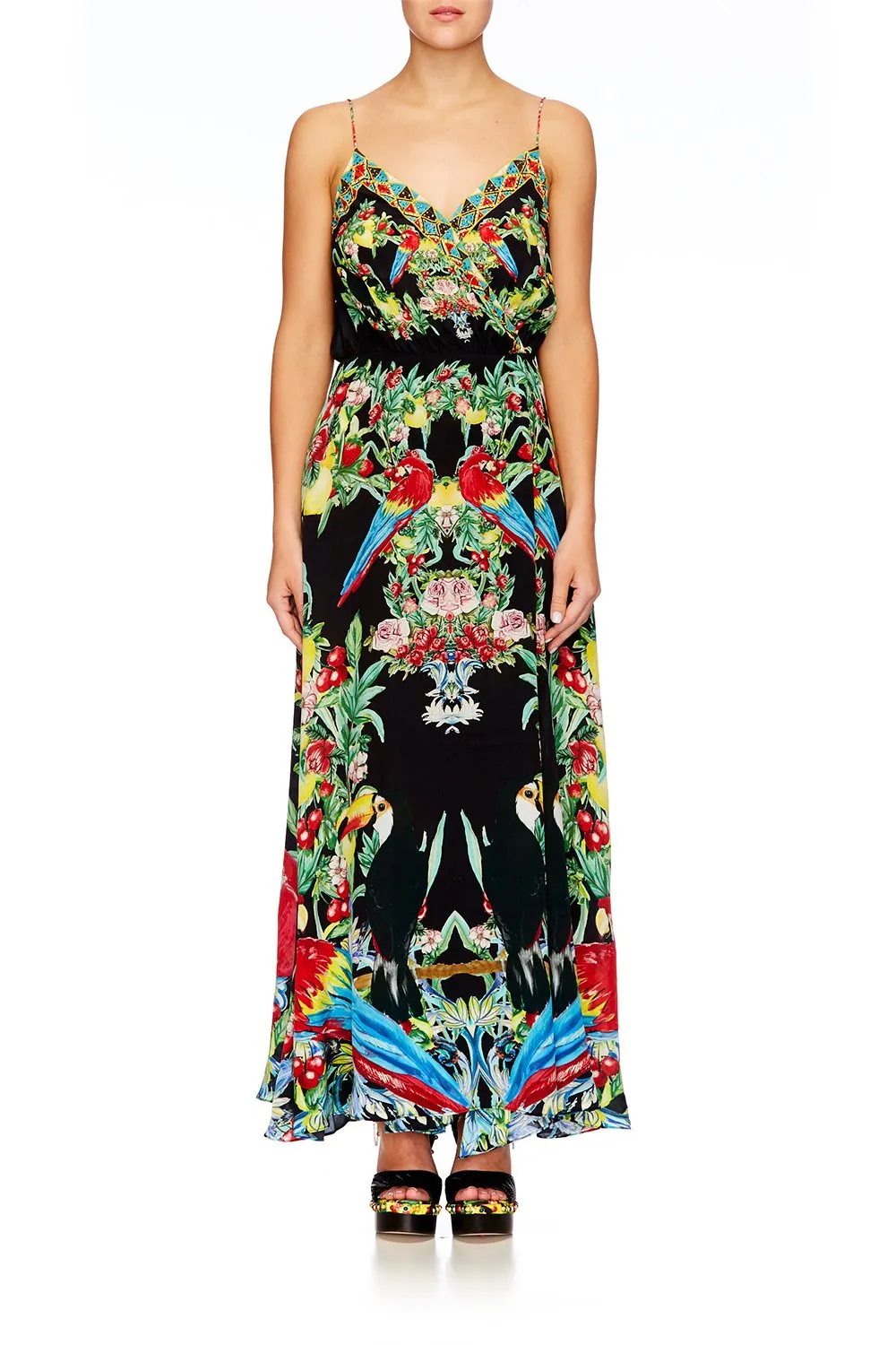 STRAPPY WRAP DRESS TOUCAN PLAY