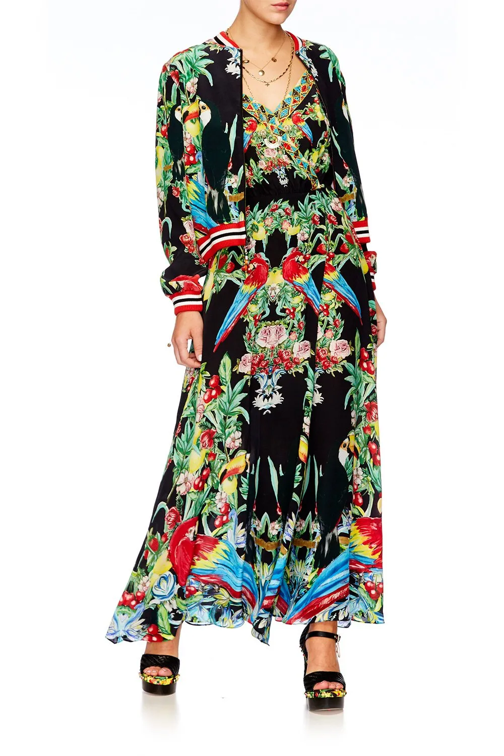 STRAPPY WRAP DRESS TOUCAN PLAY