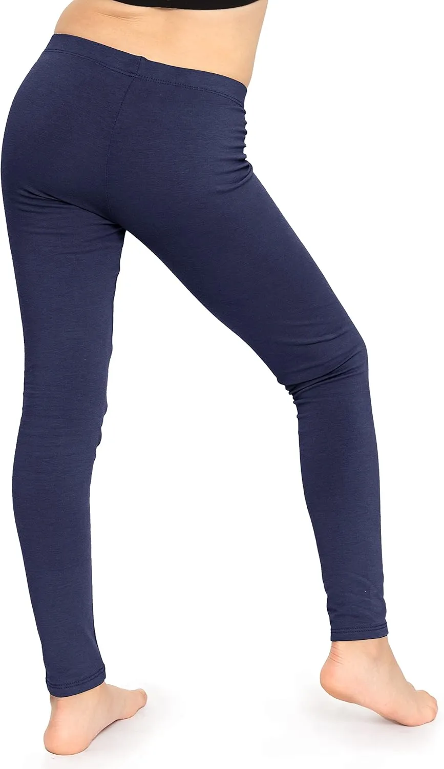 STRETCH IS COMFORT Oh So Soft Solid Youth Girls and Plus Size Leggings | Comfortable Fit for Everyday Activities | Size 2-16