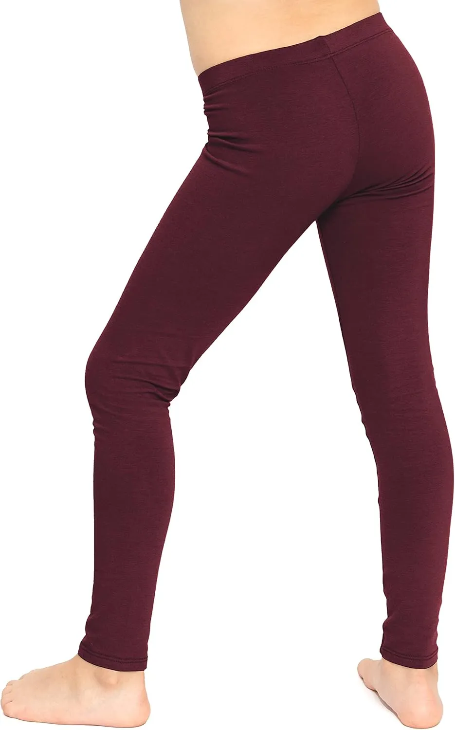 STRETCH IS COMFORT Oh So Soft Solid Youth Girls and Plus Size Leggings | Comfortable Fit for Everyday Activities | Size 2-16