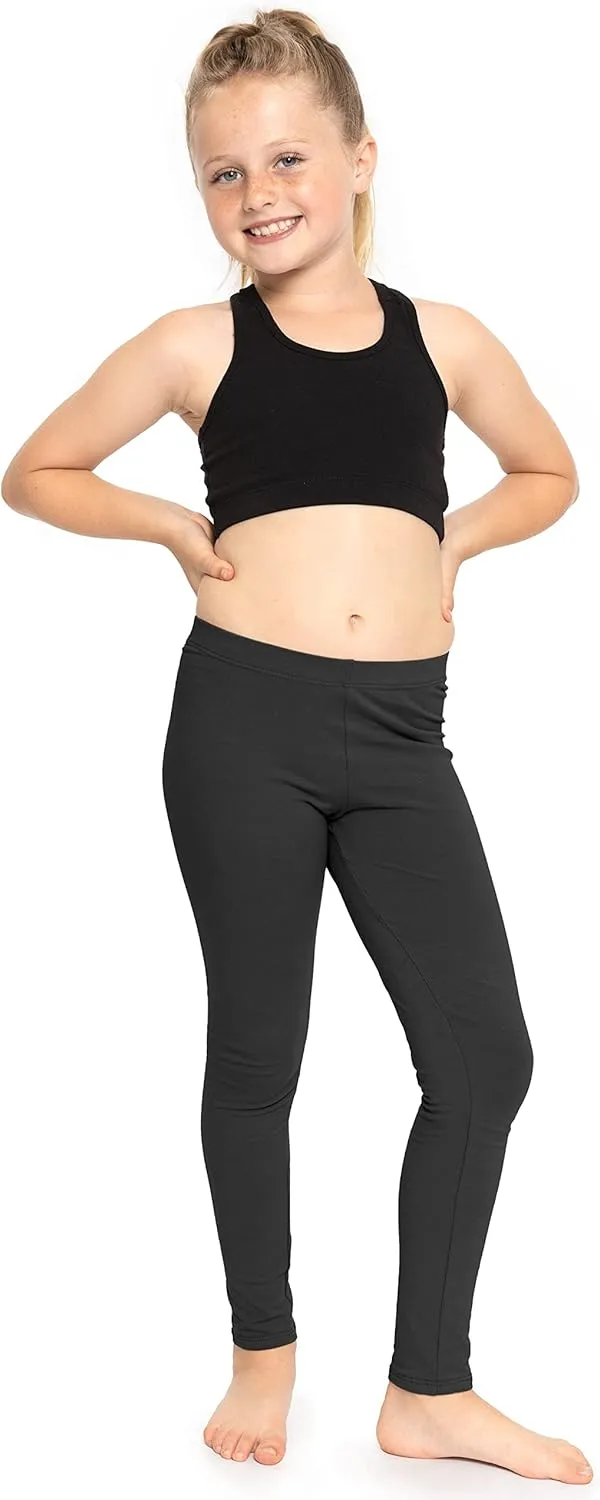 STRETCH IS COMFORT Oh So Soft Solid Youth Girls and Plus Size Leggings | Comfortable Fit for Everyday Activities | Size 2-16