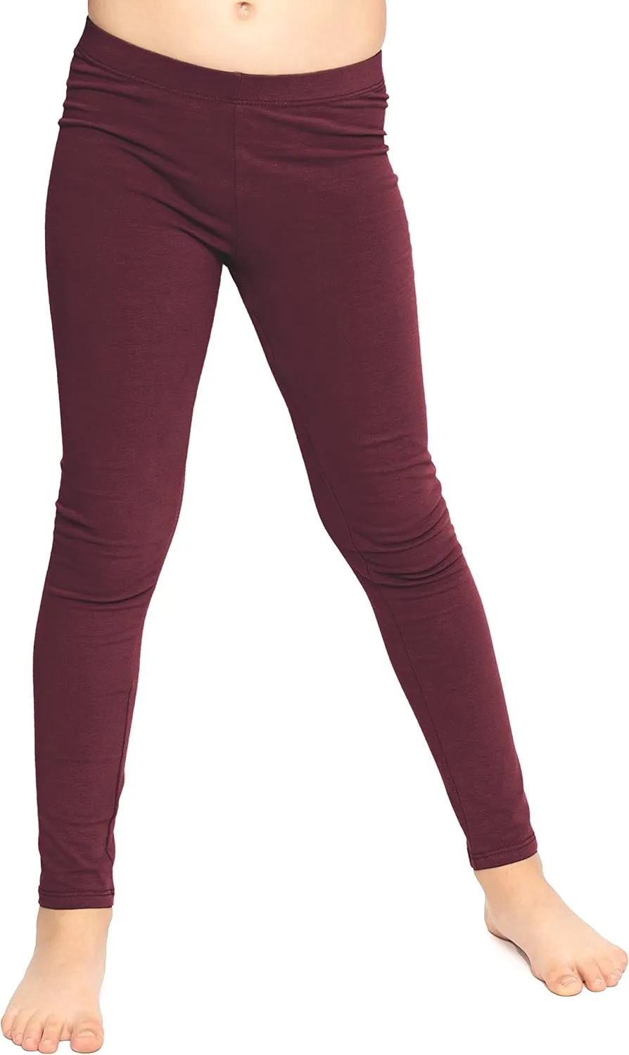 STRETCH IS COMFORT Oh So Soft Solid Youth Girls and Plus Size Leggings | Comfortable Fit for Everyday Activities | Size 2-16