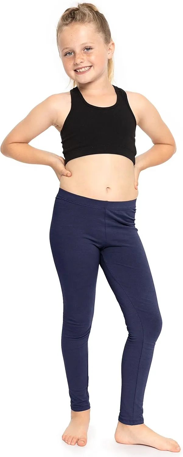 STRETCH IS COMFORT Oh So Soft Solid Youth Girls and Plus Size Leggings | Comfortable Fit for Everyday Activities | Size 2-16