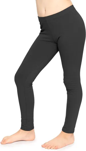 STRETCH IS COMFORT Oh So Soft Solid Youth Girls and Plus Size Leggings | Comfortable Fit for Everyday Activities | Size 2-16