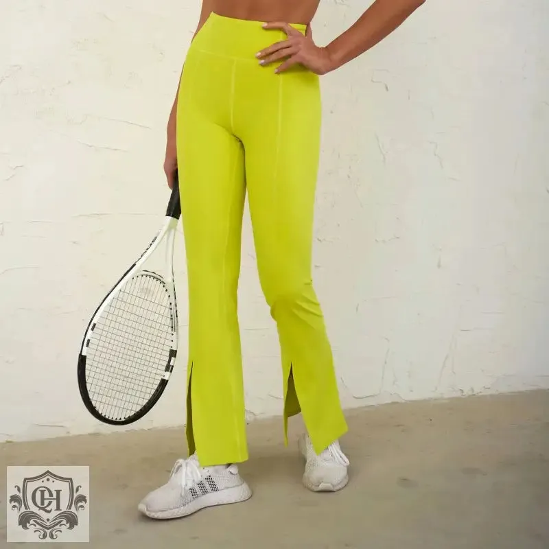Stretchy High Waist Bell Bottom Trousers