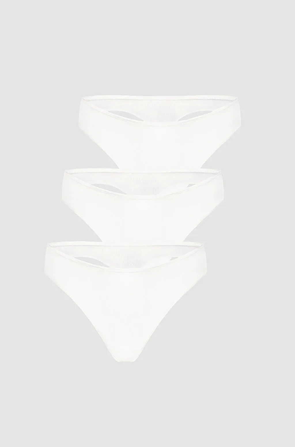 Stretchy Low Rise Thongs 3 Pack