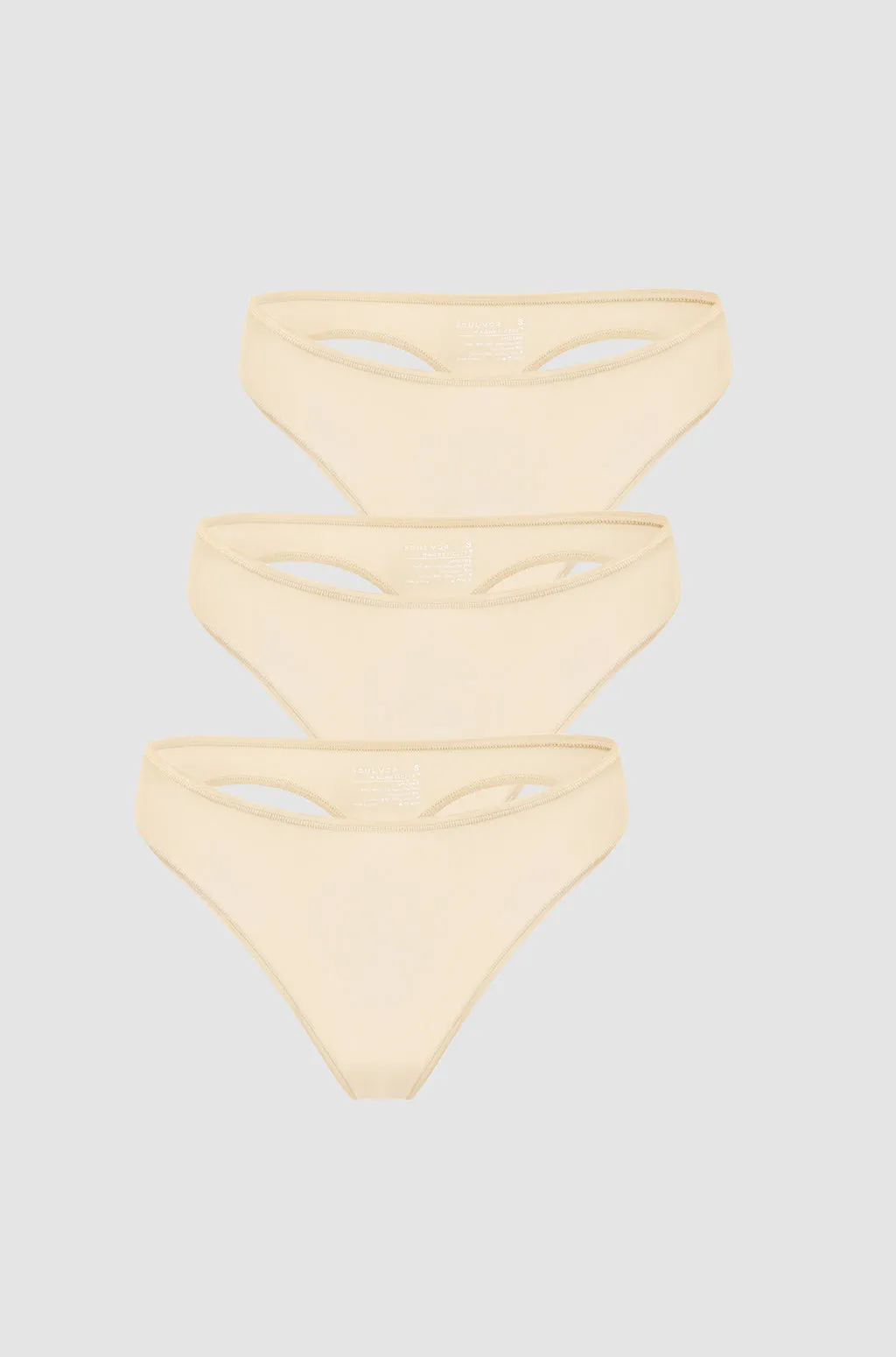 Stretchy Low Rise Thongs 3 Pack