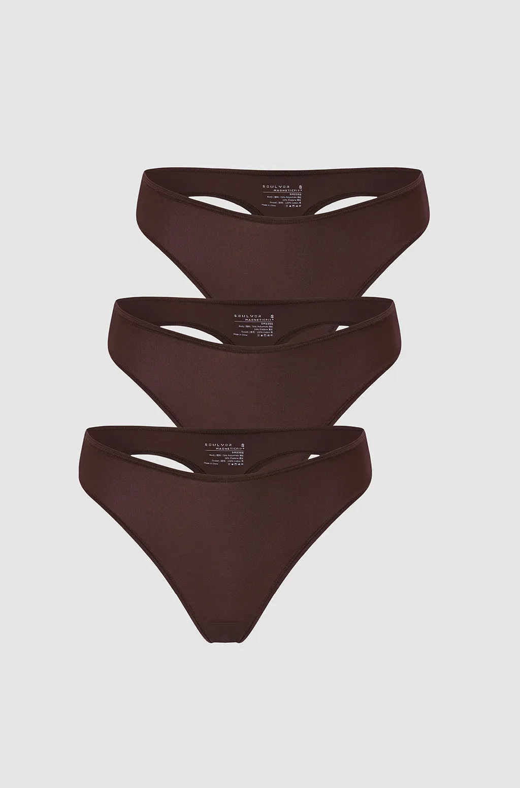 Stretchy Low Rise Thongs 3 Pack