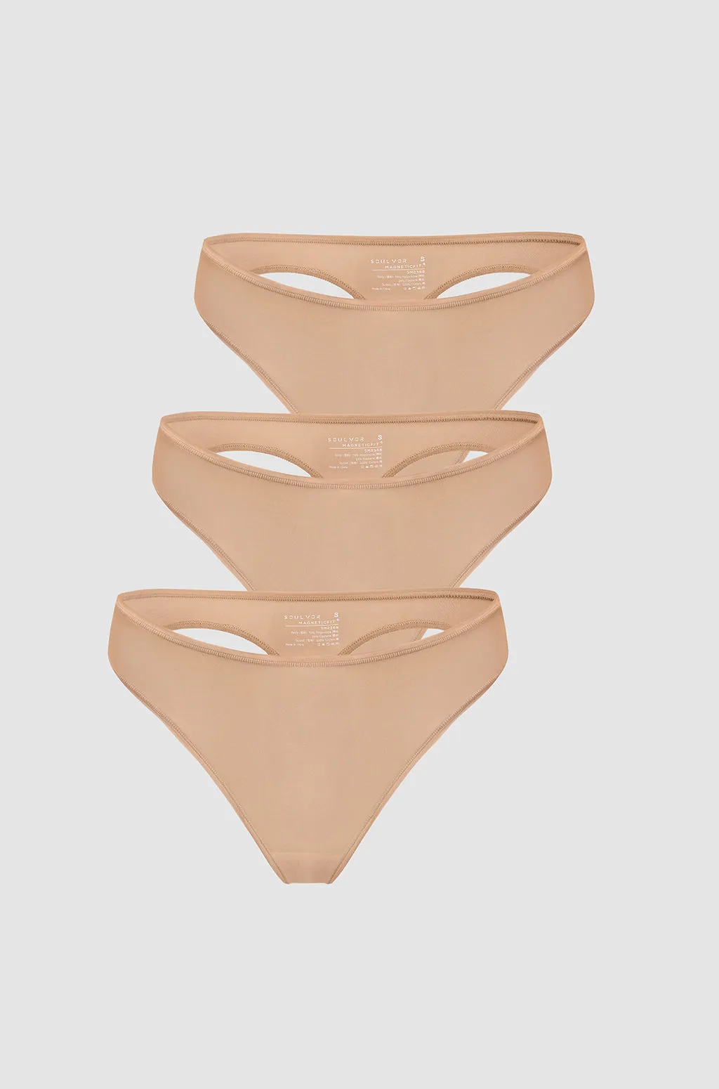 Stretchy Low Rise Thongs 3 Pack