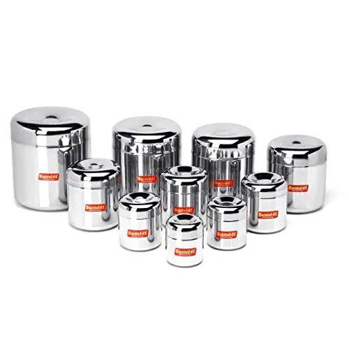 Sumeet Stainless Steel Vertical Utility Canisters/Ubha Dabba