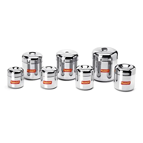 Sumeet Stainless Steel Vertical Utility Canisters/Ubha Dabba