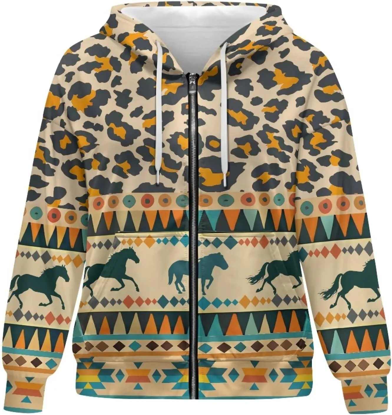 Suobstales Women's Full Zip Up Hoodie Long Sleeve Hooded Sweatshirts with Pockets Jacket Coat Casual Outfits Plus Size XS-XL