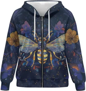 Suobstales Women's Full Zip Up Hoodie Long Sleeve Hooded Sweatshirts with Pockets Jacket Coat Casual Outfits Plus Size XS-XL
