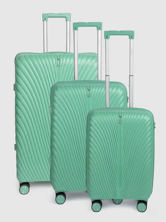 Swan Textured 360 Degree Rotation Cabin Hard Trolley Bag