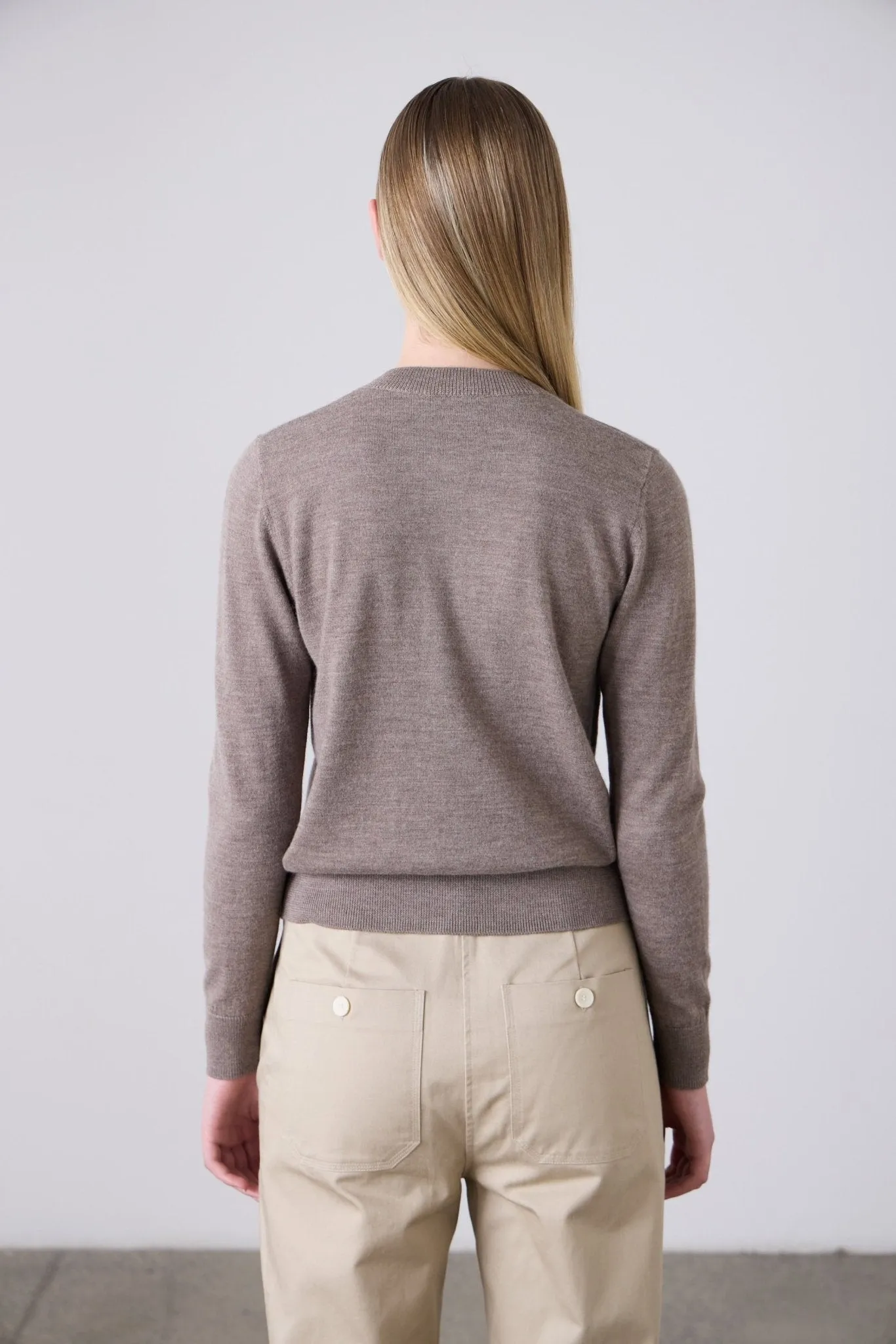 Sylvia Merino Cardigan - Pepper