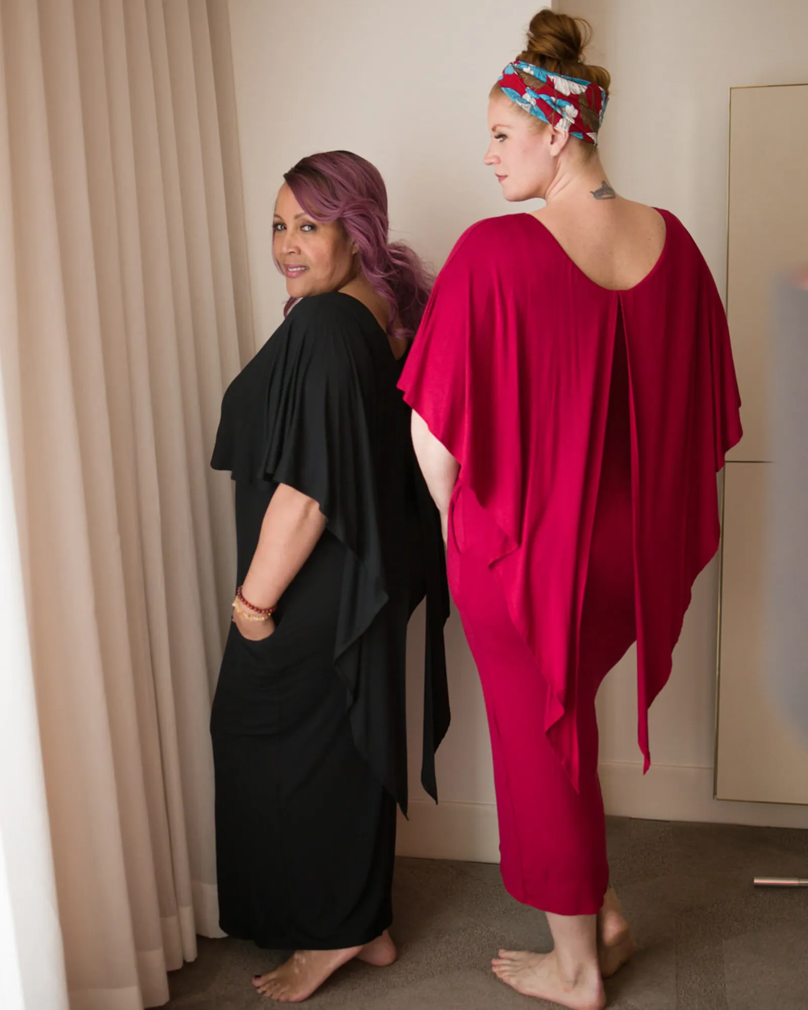 Talia Pocket Lounge Maxi Dress | Burgundy