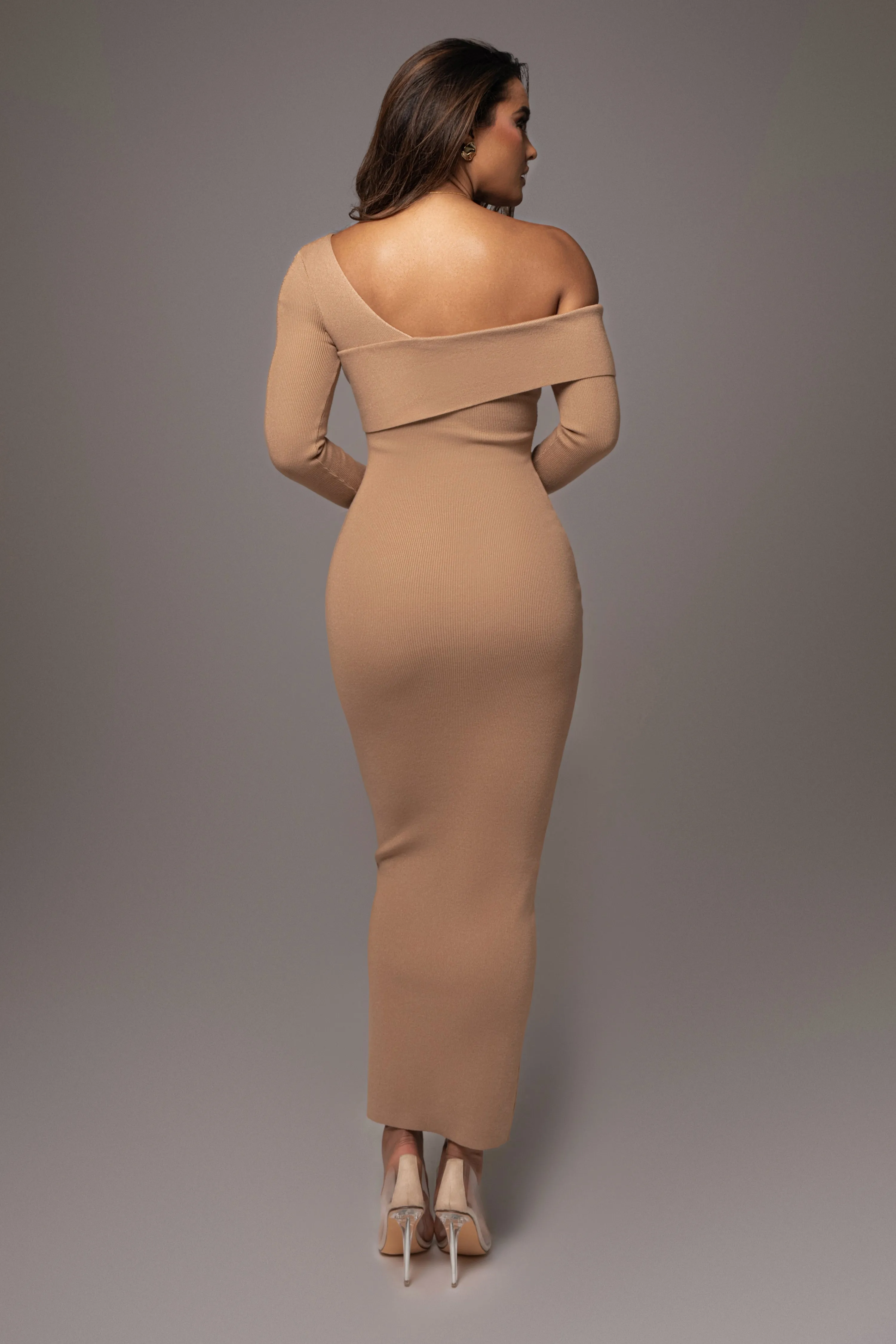 Tan Harper Knit Maxi Dress