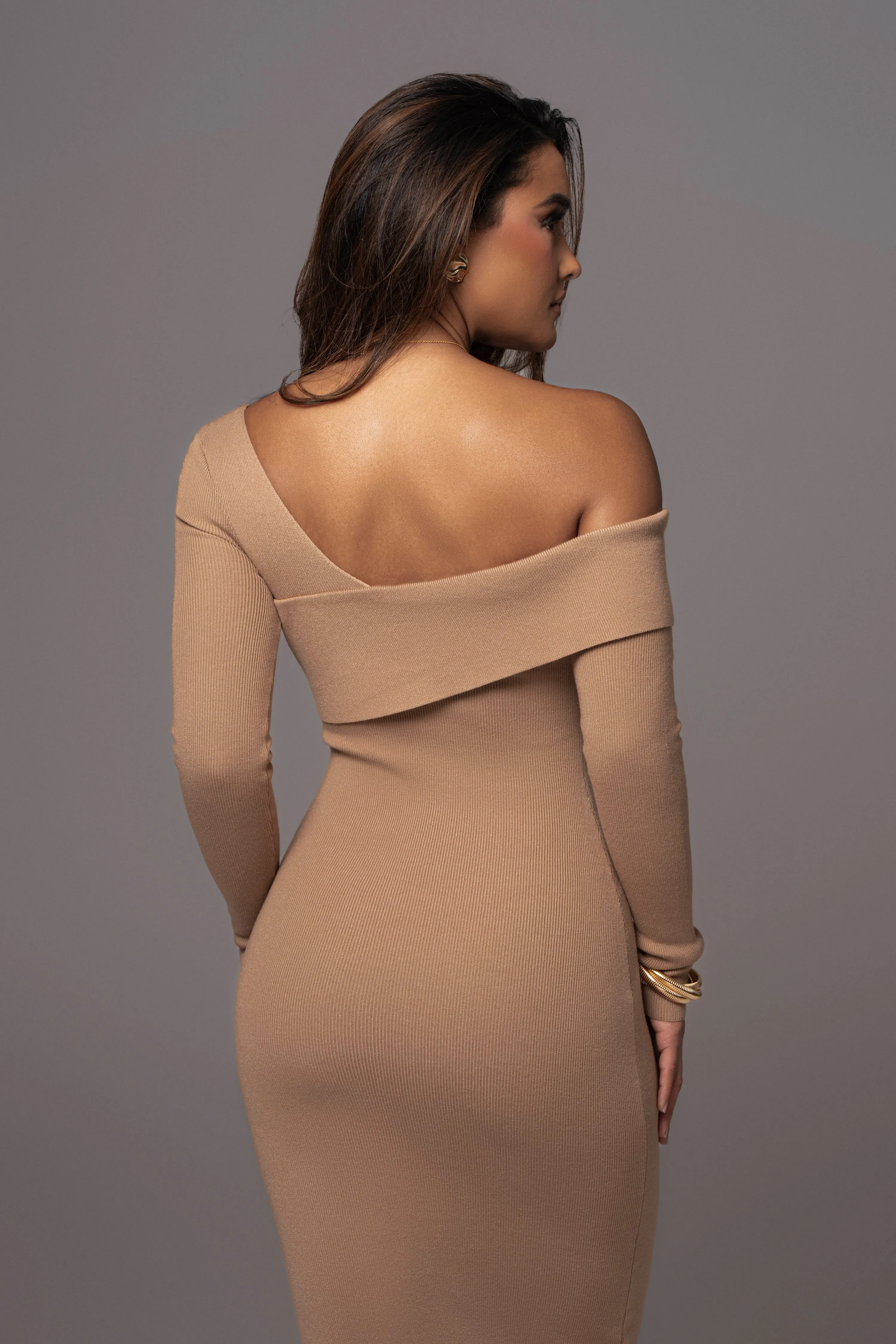 Tan Harper Knit Maxi Dress